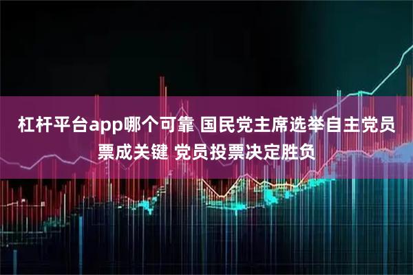 杠杆平台app哪个可靠 国民党主席选举自主党员票成关键 党员投票决定胜负